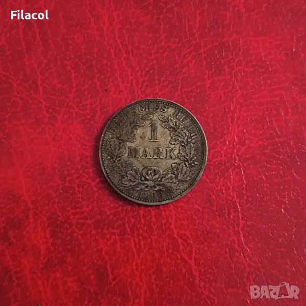 Германия 1 марка 1896 'A' - Берлин, снимка 1