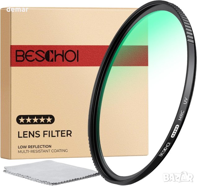 Beschoi 82 mm UV протекторен филтър, 32-слойно нано покритие, снимка 1