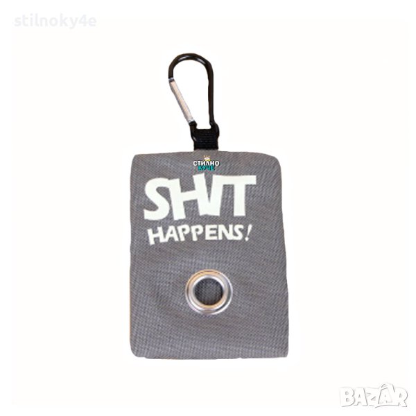 Чантичка за хигиенни пликове на куче с надпис Контейнер/Диспенсър за найлонови торбички за куче, снимка 1