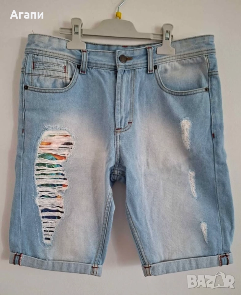 Мъжки къси дънки панталони размер 32, снимка 1