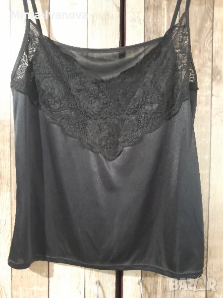 Елегантен еластичен потник с дантела, снимка 1