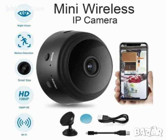 Мини Камера с WiFi Full HD 1080p, снимка 1