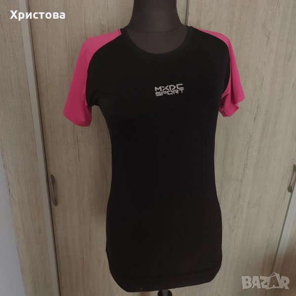 Тениска в черно и цикламено за спорт - 9,00лв., снимка 1