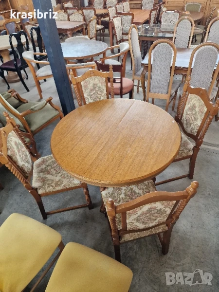 К-т Масивна Трапезна Разтегателна Маса+4бр.Стола-внос от Германия!, снимка 1