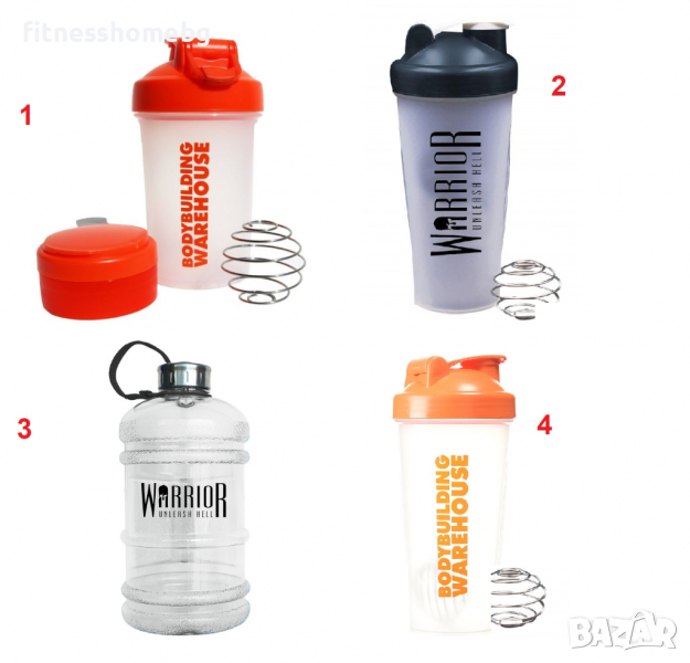 шейкър Bodybuilding Warehouse UK или Warrior 700ml, снимка 1