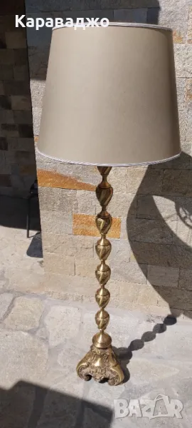 Масивен Бронзов Лампион, снимка 1