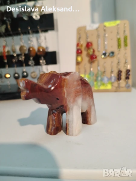 Слонче от мраморен оникс, много изгодно , снимка 1