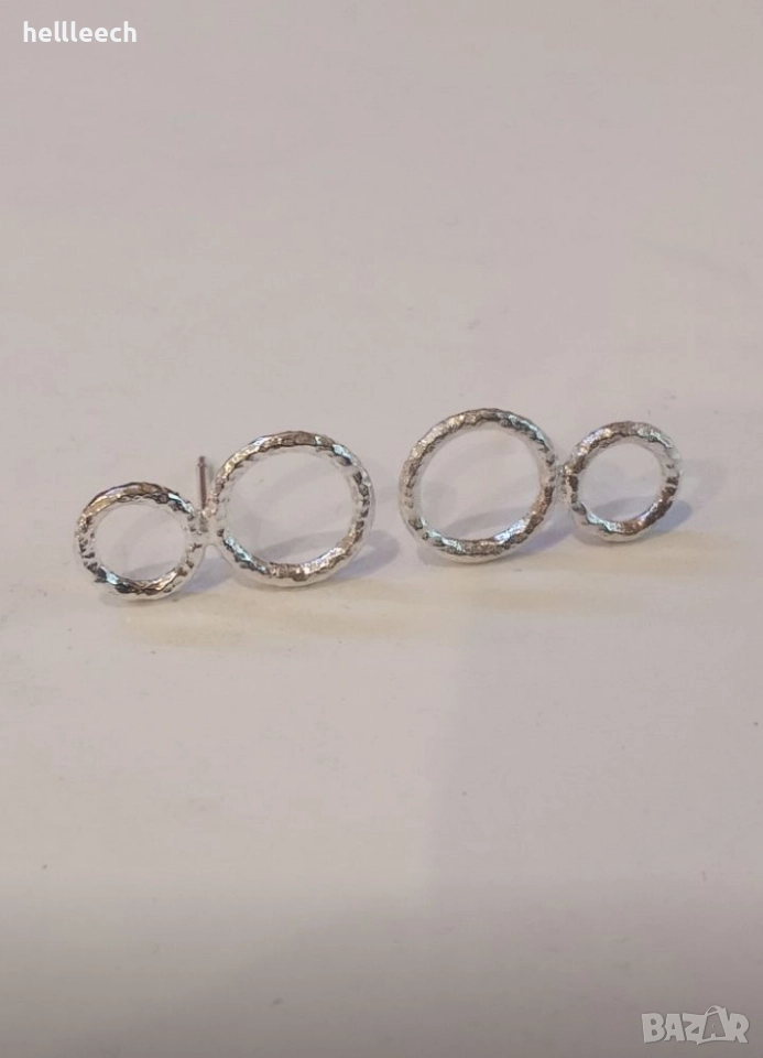 Сребърни обеци, снимка 1