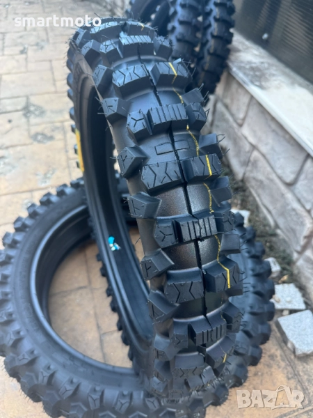 Ендуро гума XY-059C 100/90-18 MEDIUM SOFT e enduro жълта лента средна твърдост, снимка 1
