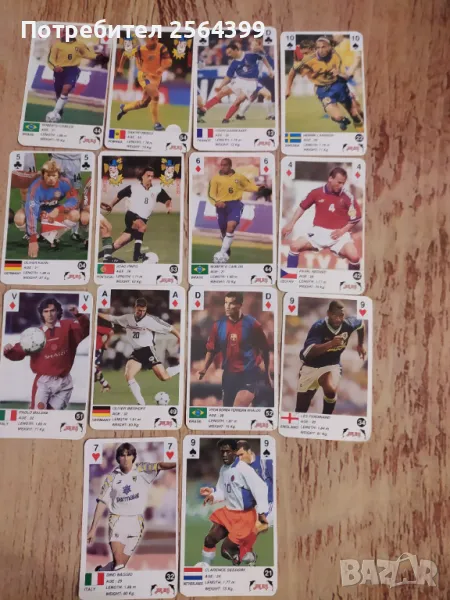Карти с футболисти - общо за 2 лв., снимка 1