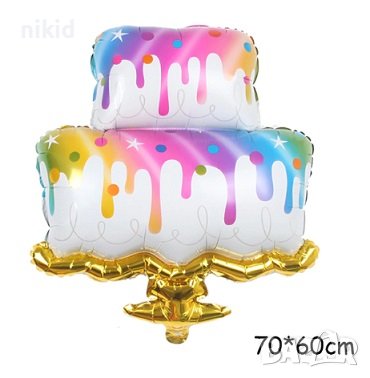 Огромна Торта фолио фолиев балон хелий или въздух парти рожден, снимка 1