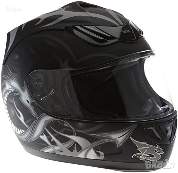 Каска за мотор ProtectWear, интегрална каска, L, XL, дракон дизайн, снимка 1