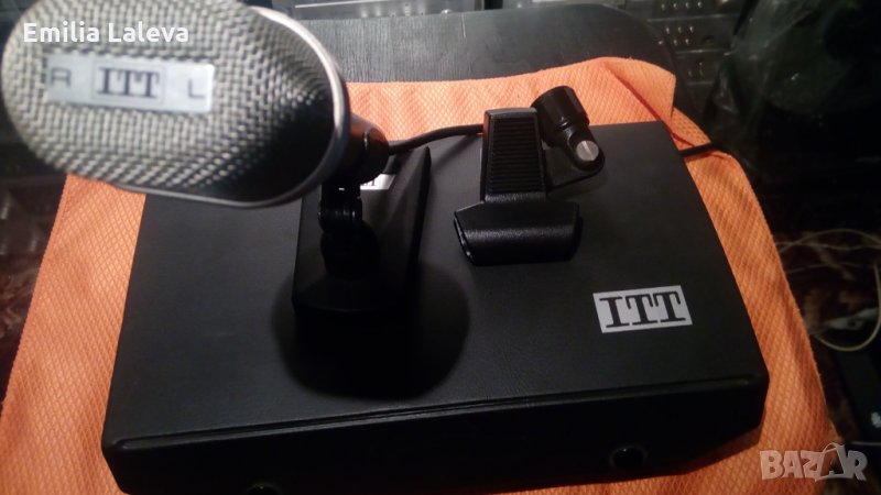 ITT Стерео микрофон комплект със стойкa и кутия. Made in Japan, снимка 1
