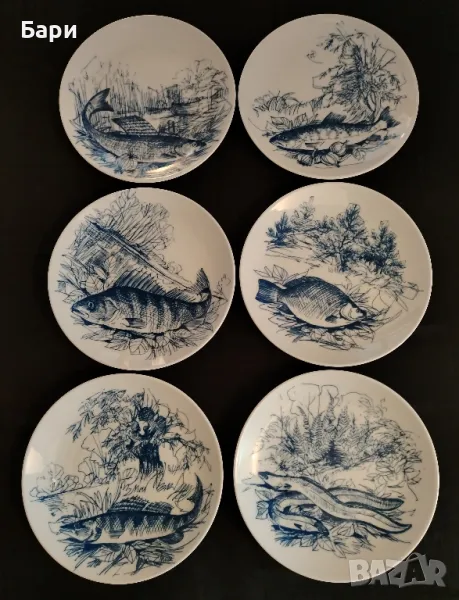 Немски порцеланови чинии за риба, снимка 1