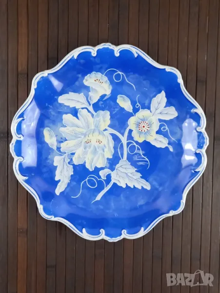 Старо синьо плато с цвете - Jlmenau, Германия, снимка 1