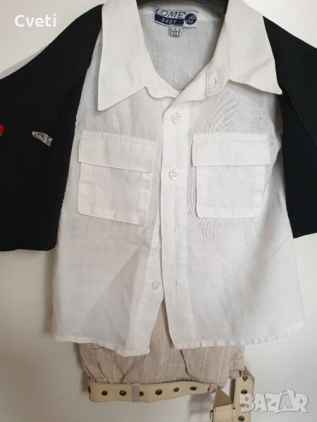 Риза и панталон лен комплект + подарък, снимка 1