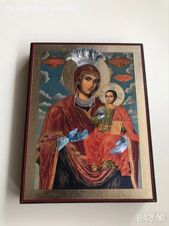 Икона на Света Богородица Троеручица, снимка 1