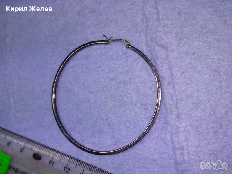 ГОЛЯМА КЛАСИЧЕСКА СРЕБЪРНА ВИНТИДЖ АРТ ОБЕЦА ОКСИДИРАНО СРЕБРО 925 РЪЧНА ИЗРАБОТКА 37529, снимка 1