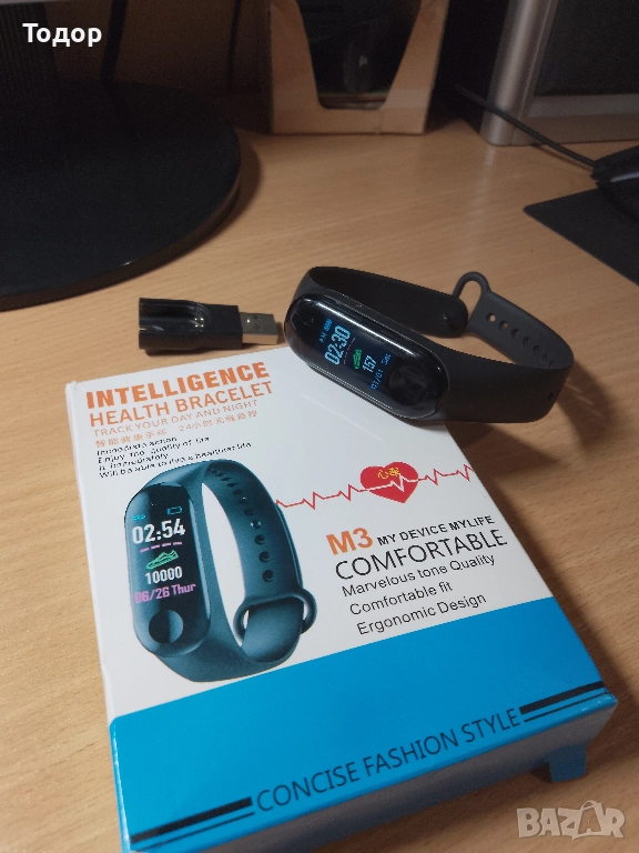 Смарт гривна M3 Intelligence Health Bracelet, снимка 1