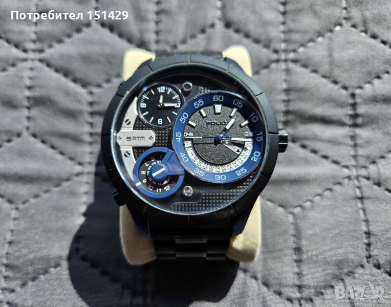 POLICE много голям мъжки часовник оригинален отлично състояние, снимка 1
