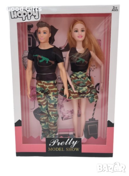 Комплект от 2 броя кукли тип Барби с военни дрехи, снимка 1