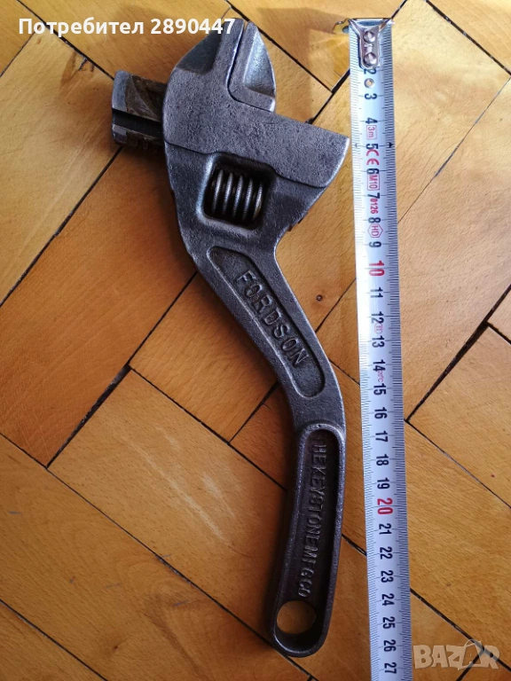 Стар американски раздвижен ключ, снимка 1