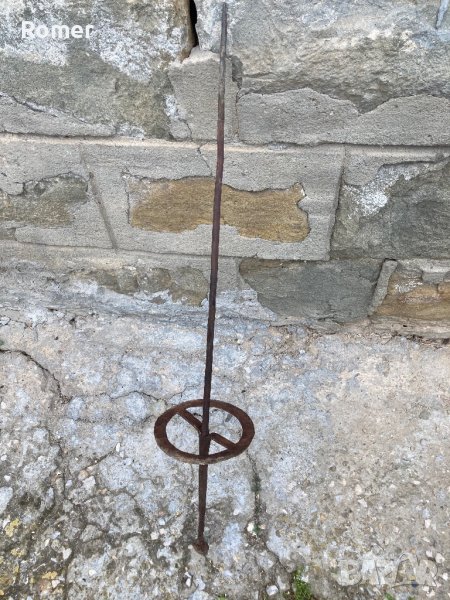 Стар ръчно кован шиш за печене на месо, снимка 1