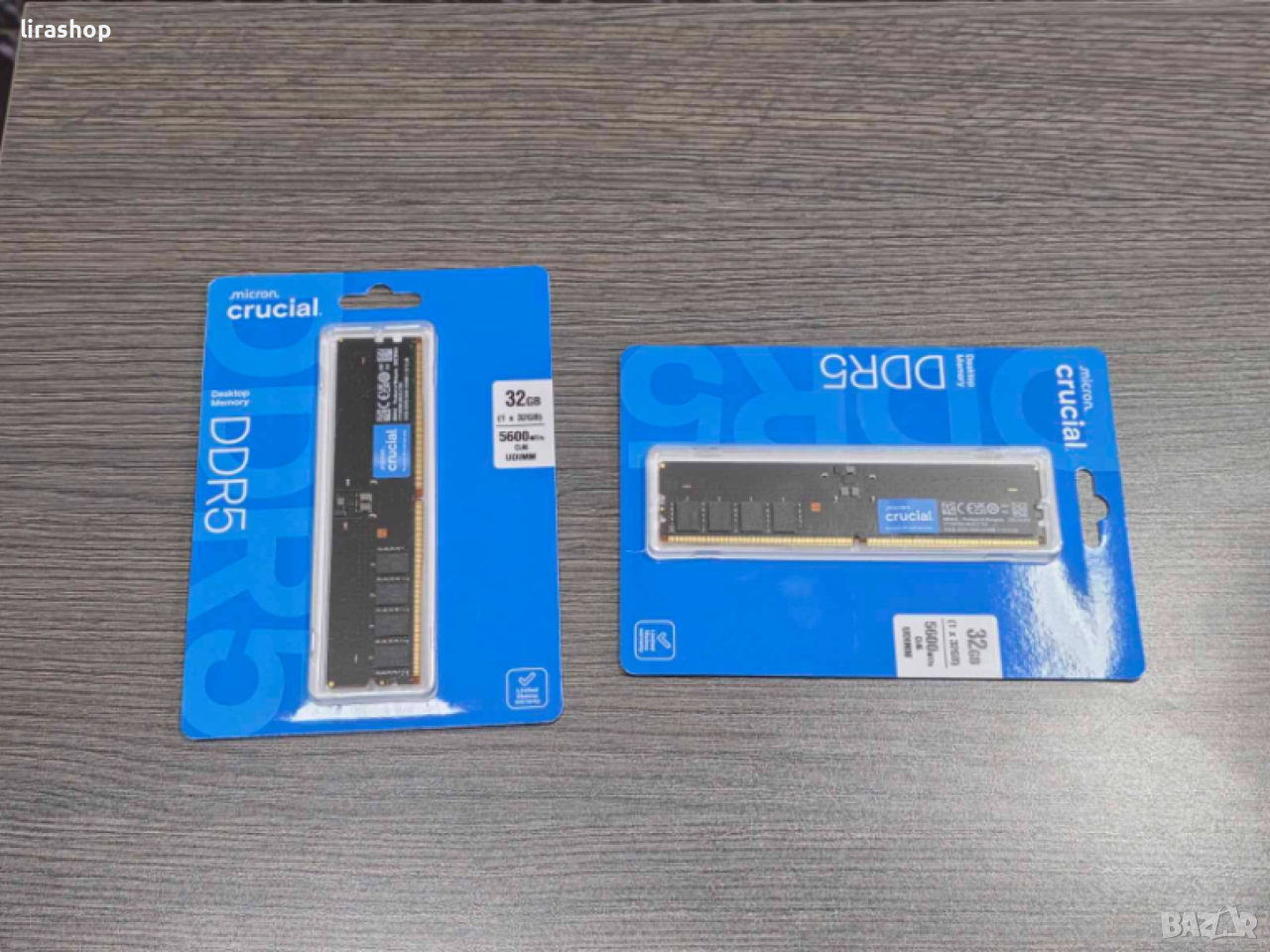 RAM памет Crucial 32GB DDR5 5600MHz UDIMM CL46, снимка 1