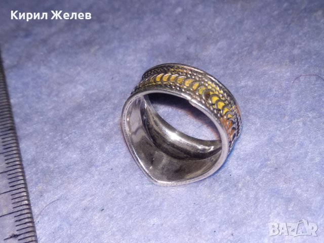 СТАРИНЕН СРЕБЪРЕН ПРЪСТЕН ВИСОКА ПРОБА СРЕБРО УНИКАЛНА МАЙСТОРСКА РЪЧНА ИЗРАБОТКА 37460, снимка 11 - Антикварни и старинни предмети - 40475747