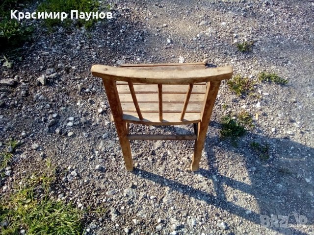 Старо ,автентично ,малко дървено столче ., снимка 3 - Декорация за дома - 36662288
