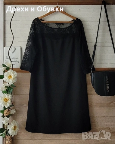 Елегантна- официална черна рокля , снимка 4 - Рокли - 54096384