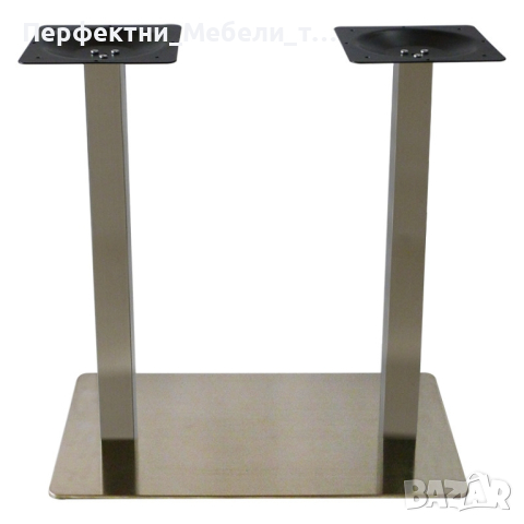 Иноксова/метална гладка правоъгълна стойка,крак,основа за маса с плот до 150/90 см., снимка 2 - Маси - 43162710