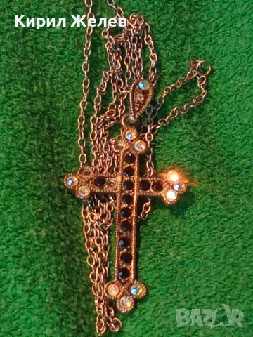 СТАР СРЕБЪРЕН КРЪСТ СРЕБРО 925 с ФАСЕТИРАНИ КРИСТАЛИ и СРЕБЪРНА ВЕРИЖКА с НУЖДА от ЗАКОПЧАЛКА 22266, снимка 17 - Антикварни и старинни предмети - 49913121