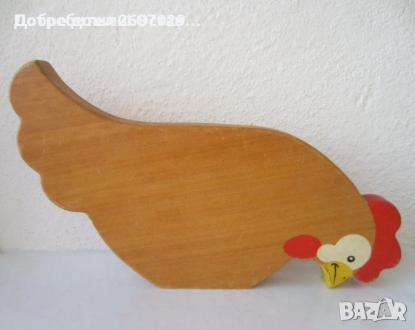 Петел метал, голям и петел голяма дъска за рязане, кокошка и пиленца от дърво, снимка 8 - Декорация за дома - 33490165