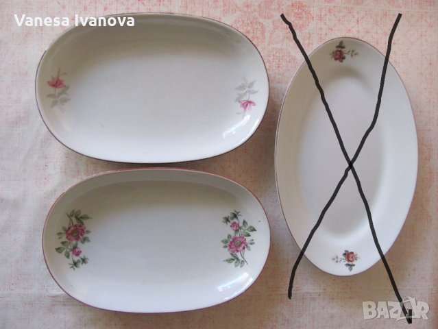 Чинии елипси порцелан по 4 лв.