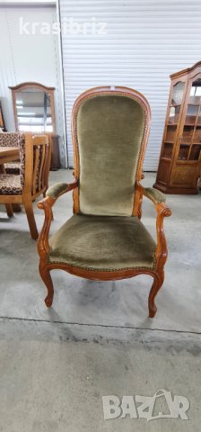 Барокови кресла с плюш Германия-ОБЯВЕНАТА ЦЕНА Е ЗА БРОЙ!, снимка 2 - Столове - 35014397