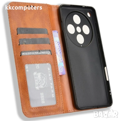 Oppo Find X8 Pro 5G Retro Style Wallet Кожен Калъф и Протектор, снимка 7 - Калъфи, кейсове - 51953753