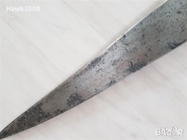 Уникален стар интересен и качествен кован нож с бронзови нитове, снимка 8 - Антикварни и старинни предмети - 42043471