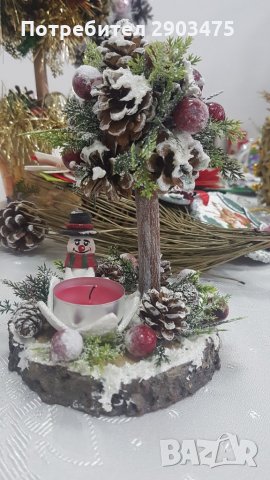 Свещник " МАЛЪК СНЕЖКО ", снимка 2 - Декорация за дома - 31079636