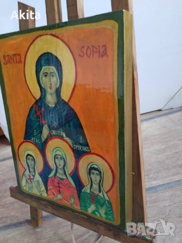 Св. мъченици Вяра, Надежда, Любов и  София, снимка 6 - Икони - 28517539