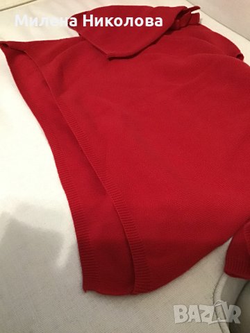 Червен пуловер 140, снимка 4 - Детски пуловери и жилетки - 42758504