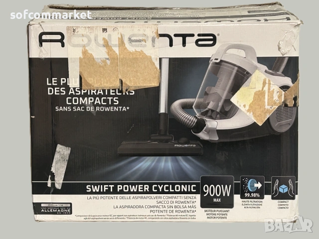 НОВА! Прахосмукачка Rowenta Swift Power Cyclonic с ГАРАНЦИЯ, снимка 9 - Прахосмукачки - 54228281