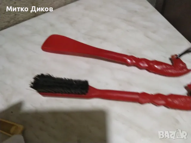 Обувалка конче и четка за обувки комплект като нови, снимка 3 - Други стоки за дома - 48592420