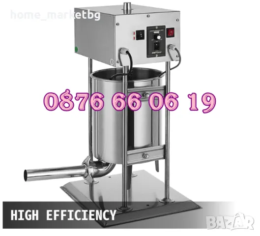 Електрическа пълначка за месо 10 литра или 15 литра с педал, пълначка за кайма, луканки, суджук, снимка 2 - Друго търговско оборудване - 48183923