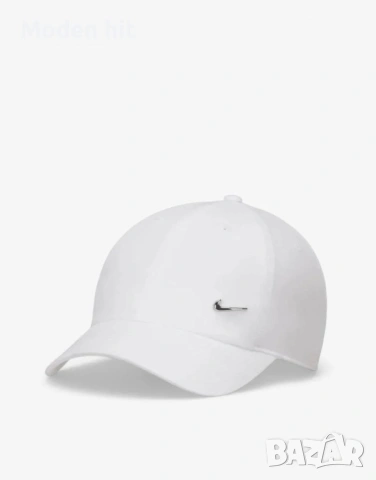 NIKE Dri-Fit Club Metal-Logo Cap White унисекс шапка с козирка