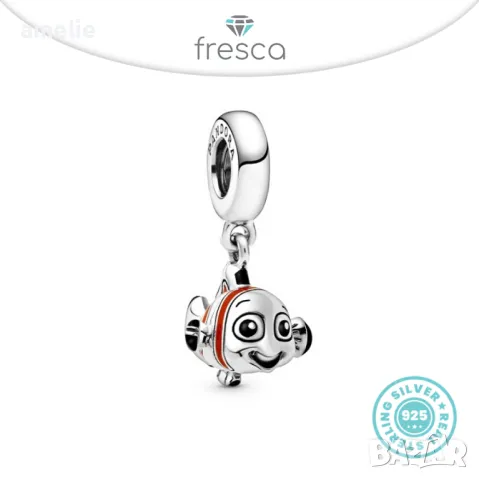 НОВО! Талисман Fresca по модел тип Пандора Немо Finding Nemo с печат S 925 Pandora Disney, снимка 2 - Гривни - 49356919