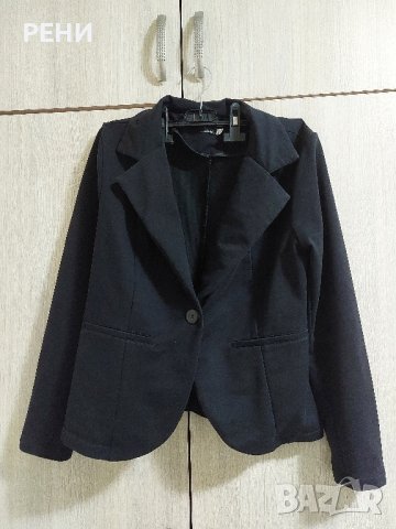 Дамско черно сако размер М, снимка 1 - Сака - 42791680