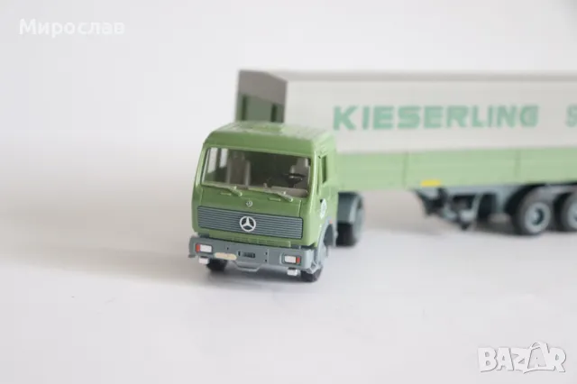 HERPA H0 1/87 MERCEDES BENZ КАМИОН МОДЕЛ ТИР КОЛИЧКА, снимка 2 - Колекции - 49873156