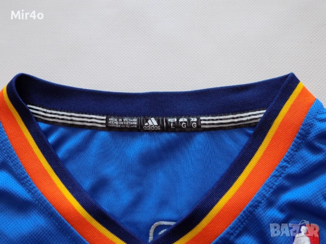 баскетболен потник oklahoma city kevin durant adidas екип блуза тениска фанела худи мъжки оригинал L, снимка 9 - Спортни дрехи, екипи - 39976158