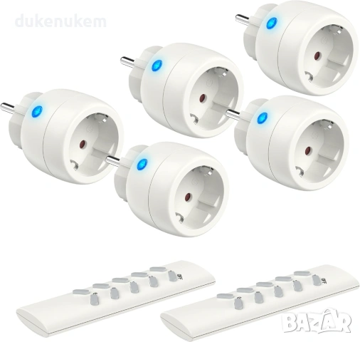 Безжични контакти, с дистанционно 2300W, до 30м, 5 бр./к-кт